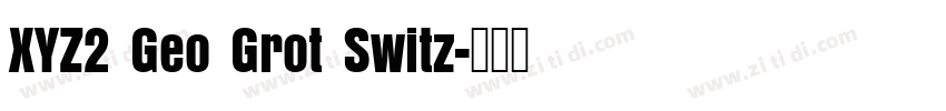 XYZ2 Geo Grot Switz字体转换
